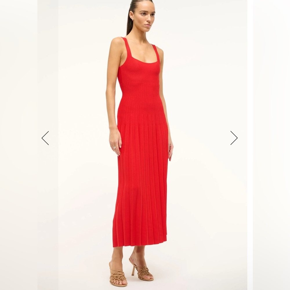 Staud Ellison Dress - Red Rose Size Small